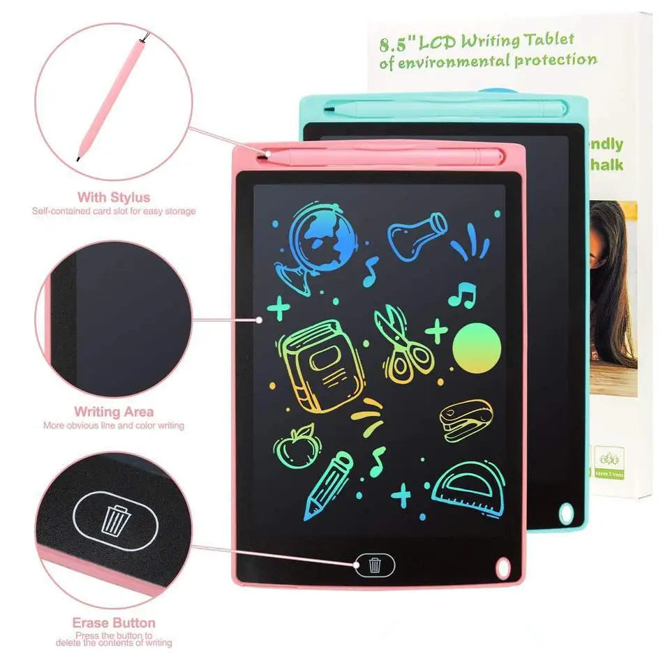 LCD writing tablet 8.5" for kids, Drawing pad, Erasable E-writer, Office writing board, Digital drawing board, Doodle board