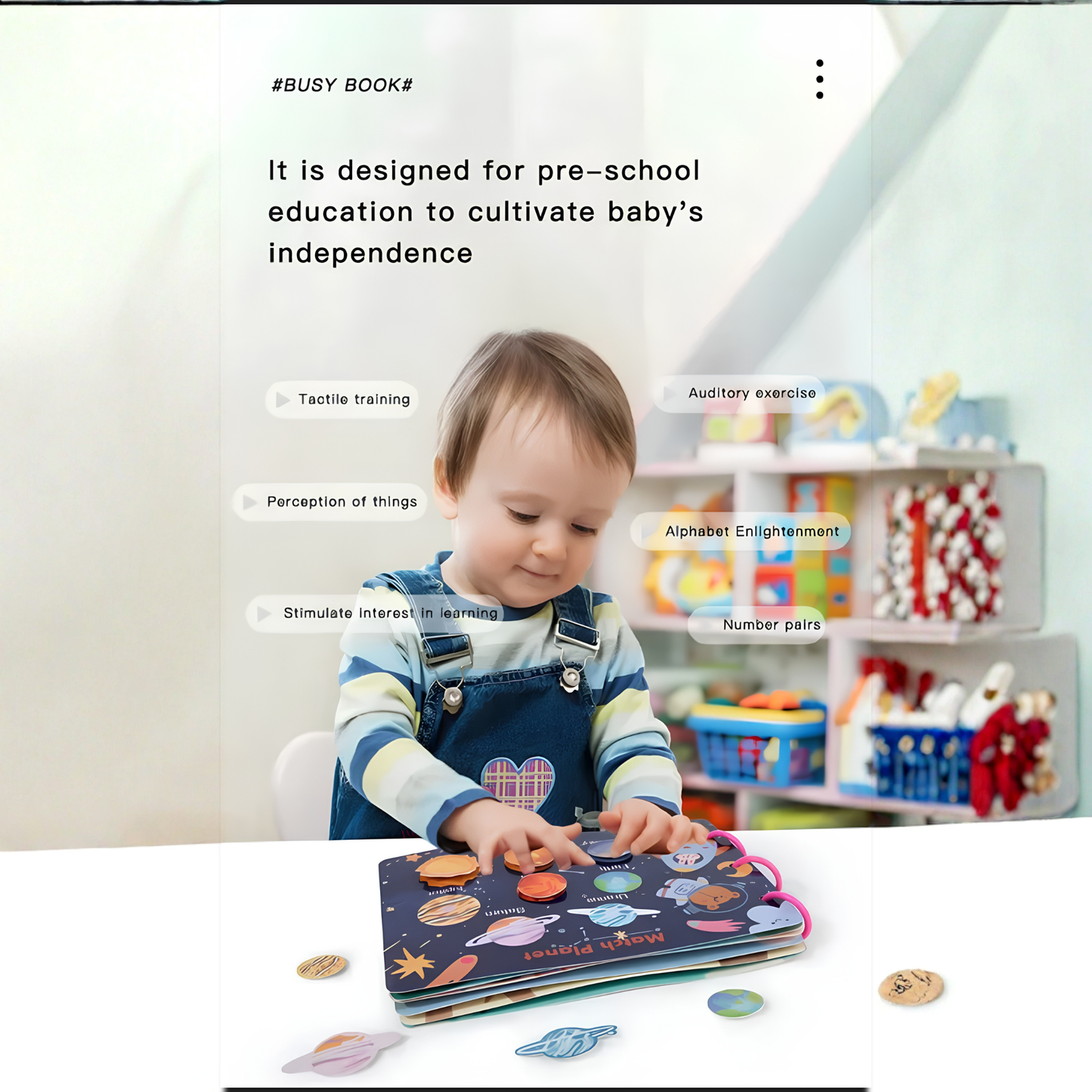 Educational Busy Book for Kids Preschool Learning
