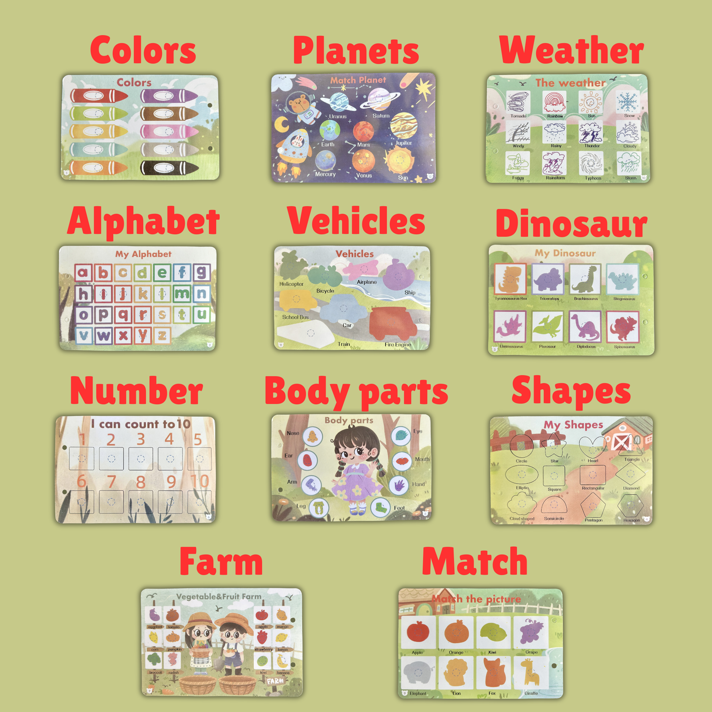 Educational Busy Book for Kids Preschool Learning