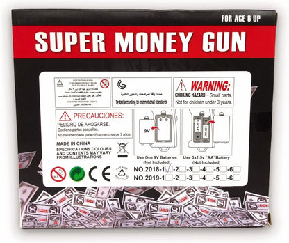 Money Gun Paper Playing Spary Toy Gun for Kids