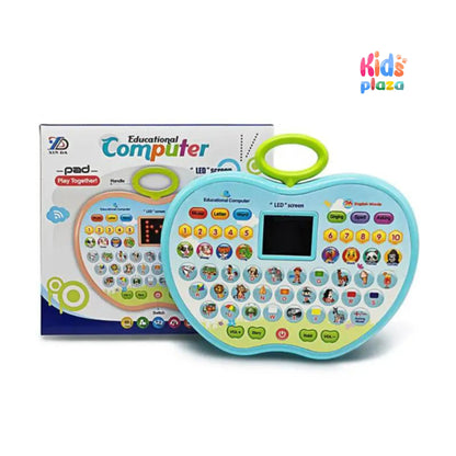 Apple Shape Educational Mini Computer Laptop Toy for Kids LED Display