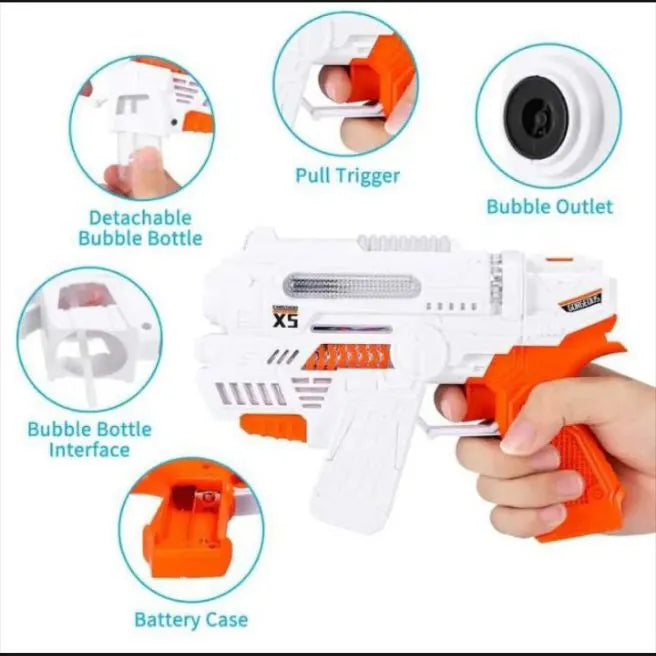 Bubble Gun with Sound & Light for Kids
