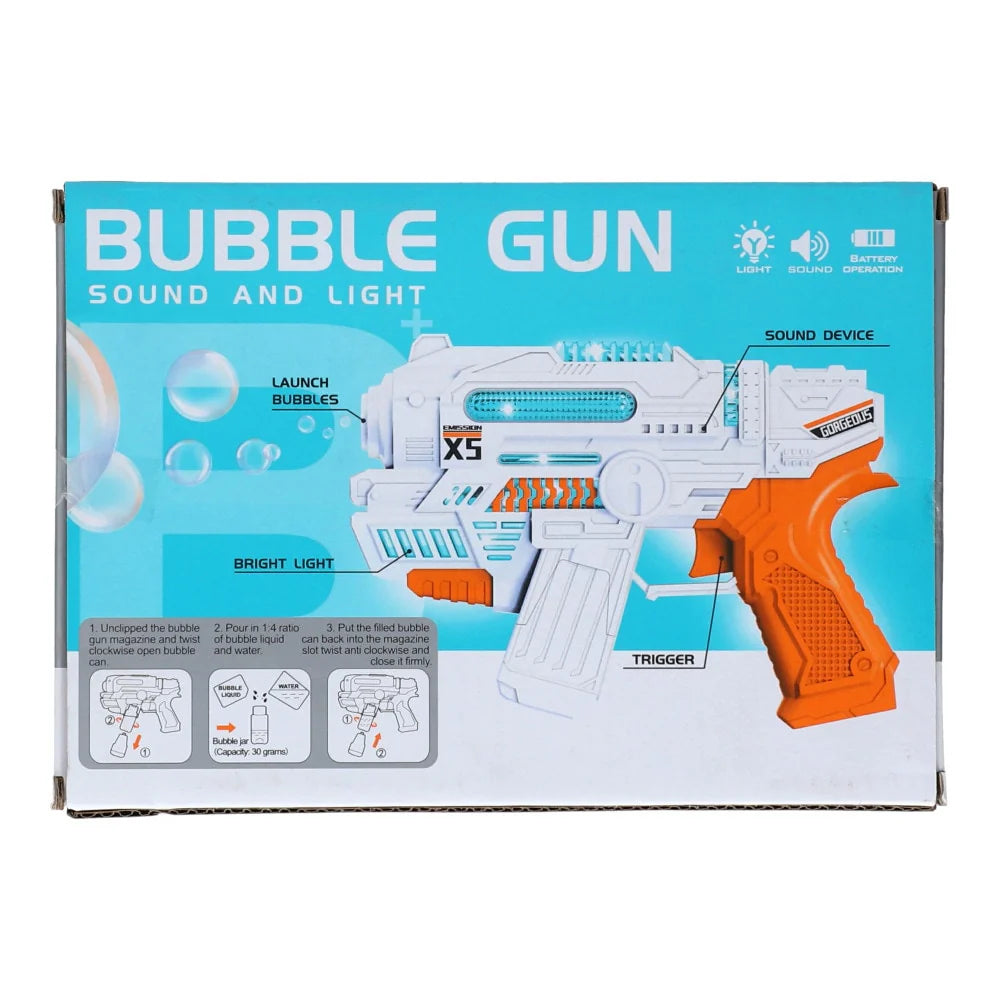 Bubble Gun with Sound & Light for Kids