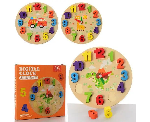 Wooden Digital Clock for Kids Learning & Early Education