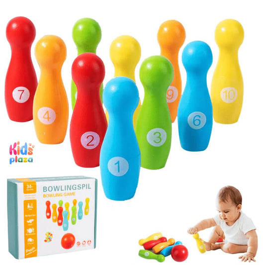 Wooden Bowling Spill Game for Kids